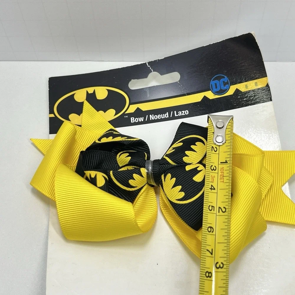 Batman Hair Bow‎ DC Comics Ribbon Logo Yellow Black 2017